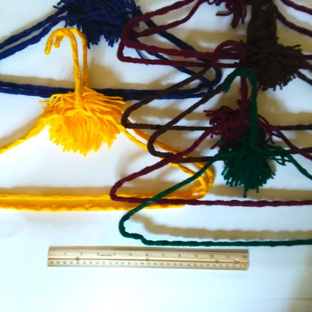 Handmade Vintage Hangers Chrocheted Clothes 10 vintage